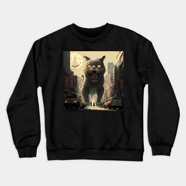 The count Catzilla Crewneck Sweatshirt by JayD World